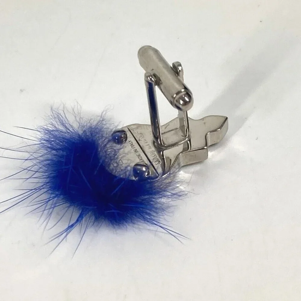 FENDI Karl Lagerfeld Accessories cuffs Metal blue/Silver